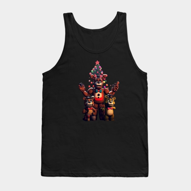 Five Nights At Freddy's Christmas Tank Top by  El-Aal